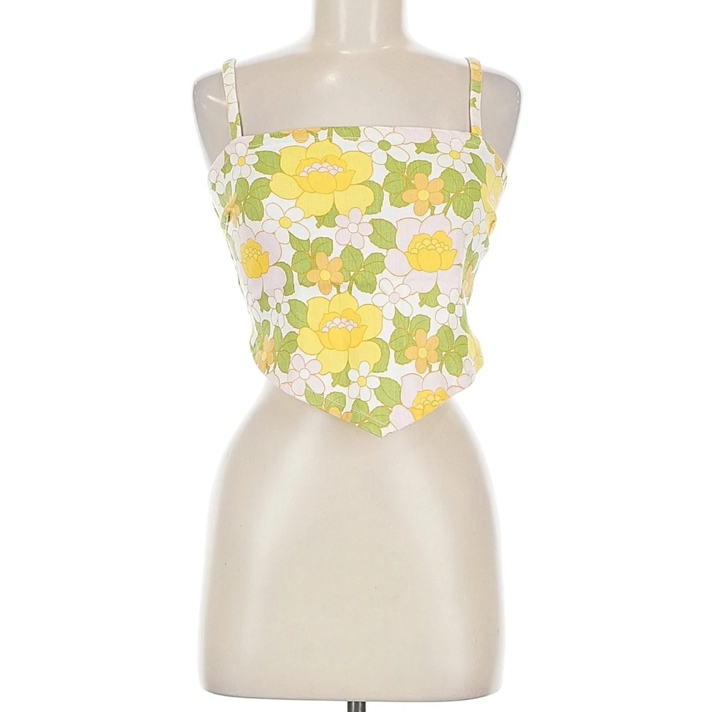 Show Me Your MuMu Yellow and Green Floral Top